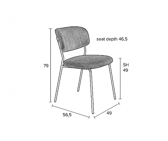 Jolien gold chair